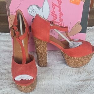 Jeffrey Campbell Burnt Orange Platform Sandals